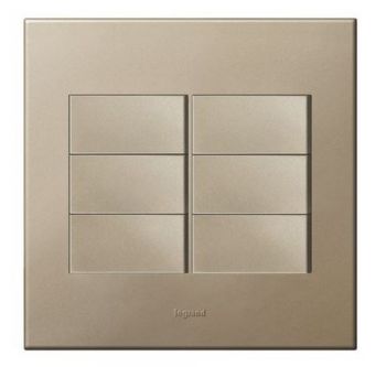 Legrand Arteor P664CHCH 6Lever 1way Switch 4X4 Champagne