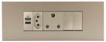Legrand Arteor PA6MODNCHCH Cluster 6Module A+C With 2 Switches Champagne