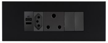 Legrand Arteor PA6MODNMGP 6Module Power Cluster A+C; 1642; 1641; 2 Switches Graphite