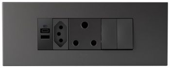 Legrand Arteor PA6MODNMM 6Module Cluster A+C Switches Magnesium