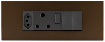 Legrand Arteor PA6MODSMDB 6Module Power Cluster And New Socket s + 2 Switches Dark Bronze