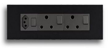 Legrand Arteor PA8MODMGP Euro+2Xsa Socket Cluster Graphite
