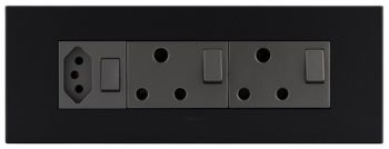 Legrand Arteor PA8MODTMGP 8Module Power Cluster Including 2 X Switched + 1 X New Switched Graphite