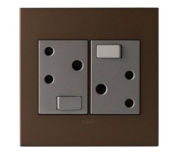 Legrand Arteor PD44MDB Double Switched Socket 4X4 Dark Bronze