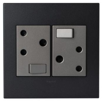Legrand Arteor PD44MGP Double Switched Socket 4X4 Graphite