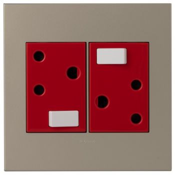 Legrand Arteor PDDED44CH Double Dedicated Socket 4X4 Champagne