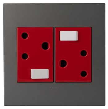 Legrand Arteor PDDED44M Double Dedicated Socket 4X4 Magnesium