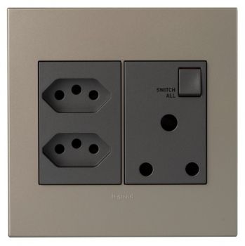 Legrand Arteor PMON44MCH New Socket s Monobloc 4X4 Champagne/Magnesium
