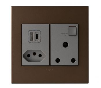 Legrand Arteor PMONU44MDB New Socket s With TypeA And C USB Monobloc 4X4 Dark Bronze