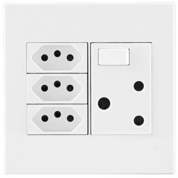 Legrand Arteor PN44WWH Single Switched Socket With 3 X New Socket 4X4 White