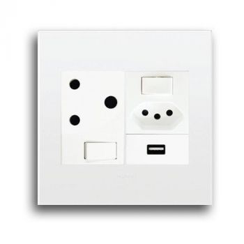 Legrand Arteor PNU44WWH SA Slimline With USB Socket 4X4 White