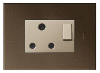Legrand Arteor PS24CHBR Single Socket 2X4 Dark Bronze/Champagne
