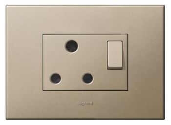 Legrand Arteor PS24CHCH Single Socket 2X4 Champagne