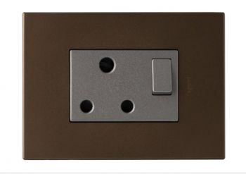 Legrand Arteor PS24MDB Single Switched Socket 2X4 Dark Bronze