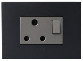 Legrand Arteor PS24MGP Single Switched Socket 2X4 Graphite