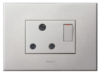 Legrand Arteor PS24SASA Single Socket 2X4 Soft Aluminium