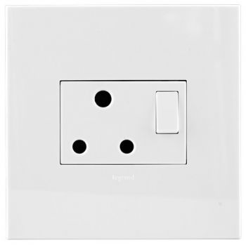 Legrand Arteor PS44WWH Single Switched Socket 4X4 White