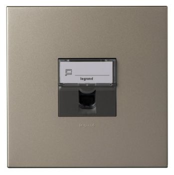Legrand Arteor PSD44MCH Single Computer Socket Cat 5E 4X4 Champagne/Magnesium