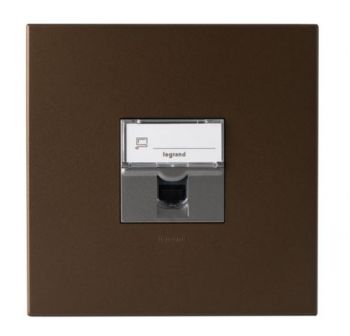 Legrand Arteor PSD44MDB Single Computer Socket Cat 5E 4X4 Dark Bronze