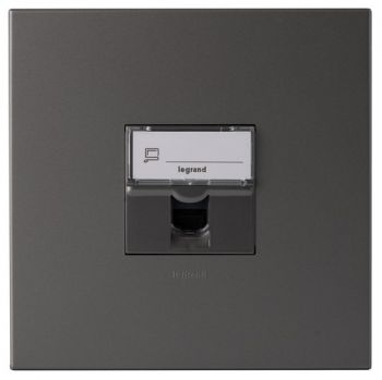 Legrand Arteor PSD44MM Single Computer Socket Cat 5E 4X4 Magnesium