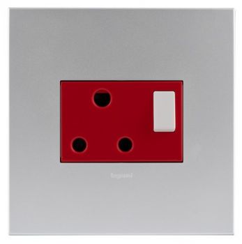 Legrand Arteor PSDED44SA Single Dedicated Socket 4X4 Aluminium