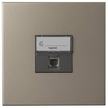 Legrand Arteor PST44MCH Single Telephone Socket 4X4 Champagne/Magnesium