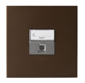 Legrand Arteor PST44MDB Single Telephone Socket 4X4 Dark Bronze