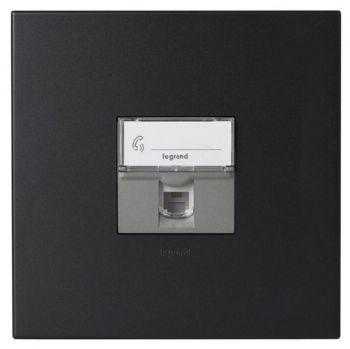 Legrand Arteor PST44MGP Single Telephone Socket 4X4 Graphite