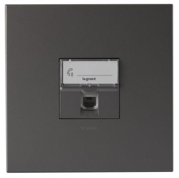 Legrand Arteor PST44MM Single Telephone Socket 4X4 Magnesium