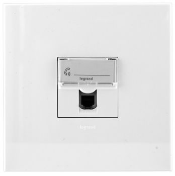 Legrand Arteor PST44WWH Single Telephone Socket 4X4 White