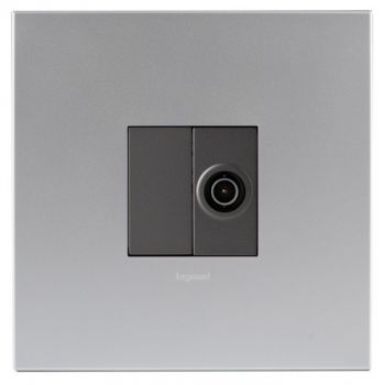 Legrand Arteor PSTV44MSA Television Socket 4X4 Soft Aluminium/Magnesium 