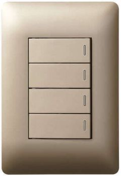 Legrand Ysalis PY424CHA 4Lever Switch 4X2 Champagne