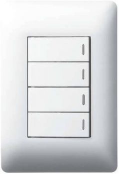 Legrand Ysalis PY424WHT 4Lever Switch 4X2 White