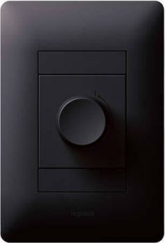 Legrand Ysalis PYD124BLK 1Lever Rotary Dimmer Switch 4X2 Black