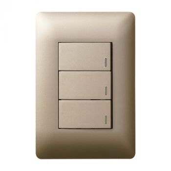 Legrand Ysalis PYDP224CHA Dimmer Press + 2L 1Way 4X2 Champagne