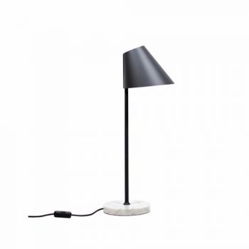 Limlux 950 Marble GU10 Slant Table Lamp with cordset through switch Textured Black