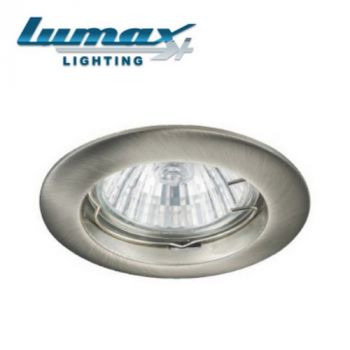 Lumax Lighting Downlight LUM-ASC60 Round Aluminium Downlight 230V Satin Chrome Non-tilt with GU10 Lampholder