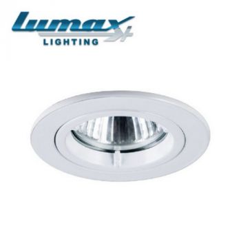 Lumax Lighting Downlight LUM-DL6004 Round Aluminium Downlight Twist-Lock 230V Shiny White Non-tilt with GU10 Lampholder