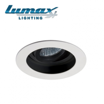 Lumax Lighting Downlight LUM-DL6620 Recessed Round Aluminium Downlight 230V Black & White Tilt with GU10 Lampholder
