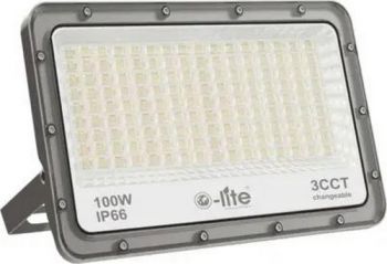 Olite 3CCT-OFBN-100 100W Grey Flood Light 3CCT-6KV Sp 10000LM