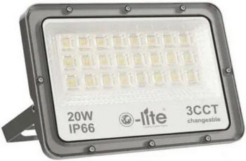 Olite 3CCT-OFBN-20 20W Grey Flood Light 3CCT-2,5KV Sp 2000LM