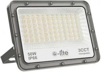 Olite 3CCT-OFBN-50 50W Grey Flood Light 3CCT-4KV Sp 5000LM
