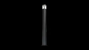 Olite 4CCT-12W-BLD-C 4CCT 12W IP65 Black Round Bollard Light With Cover
