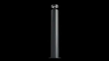 Olite 4CCT-12W-BLD-O 4CCT 12W IP65 Black Round Bollard Light Open
