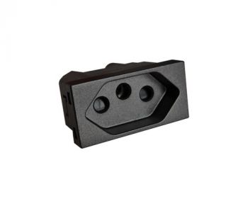 Onesto Matrix BK-MXM-P001EU 16A Slimline Socket Small Module (New Za Plug Socket) Black