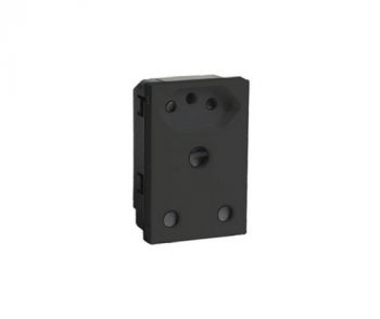 Onesto BK-MXM-P001EUU 2 x 16A 1 X Slimline Single Unswitched Socket Large Module - Monoblock Outlet Vertical Black