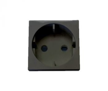 Onesto Matrix BK-MXM-S001S 16A Single Unswitched Socket Module For Export Only (Schuko International Specification) Black