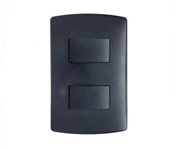 Onesto Trinity BK-TS2021 4X2 16A 2 Lever 1 Way Switch Black Graphite