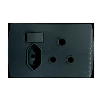 Onesto Trinity BK-TSP2012 16A 3Pin Sa Socket + 3 Pin Za Plug Socket 4X2 Black