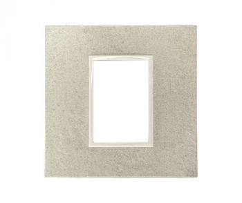 Onesto Matrix GRIOGIO-4001-W 4 x 4 1 Lever Yoke Calce Griogio & White Bezel